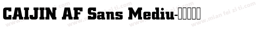 CAIJIN AF Sans Mediu字体转换